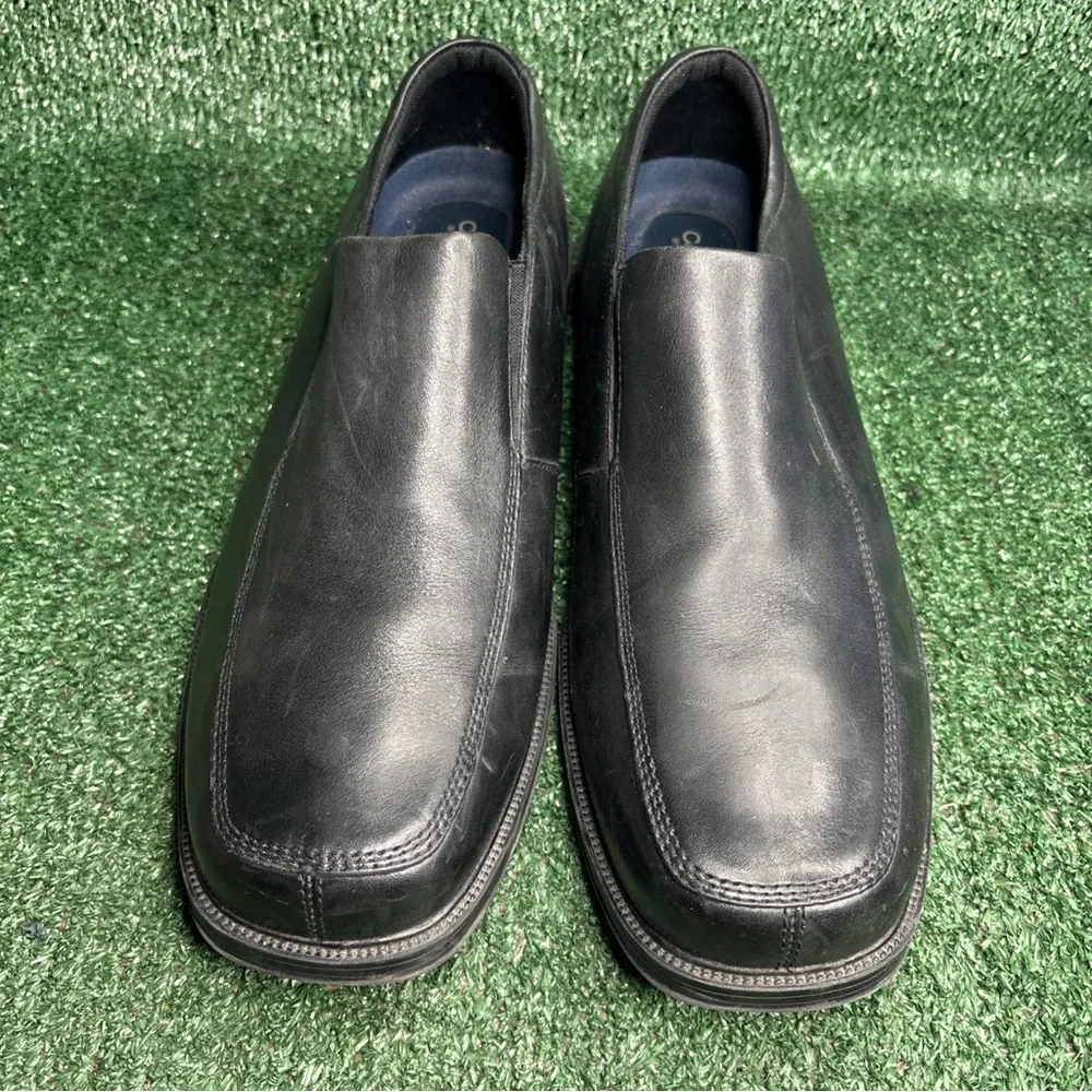 Capital by Rockport Black Leather SlipOn Loafers‎ Dress Shoes APM77211 Mens 14 M